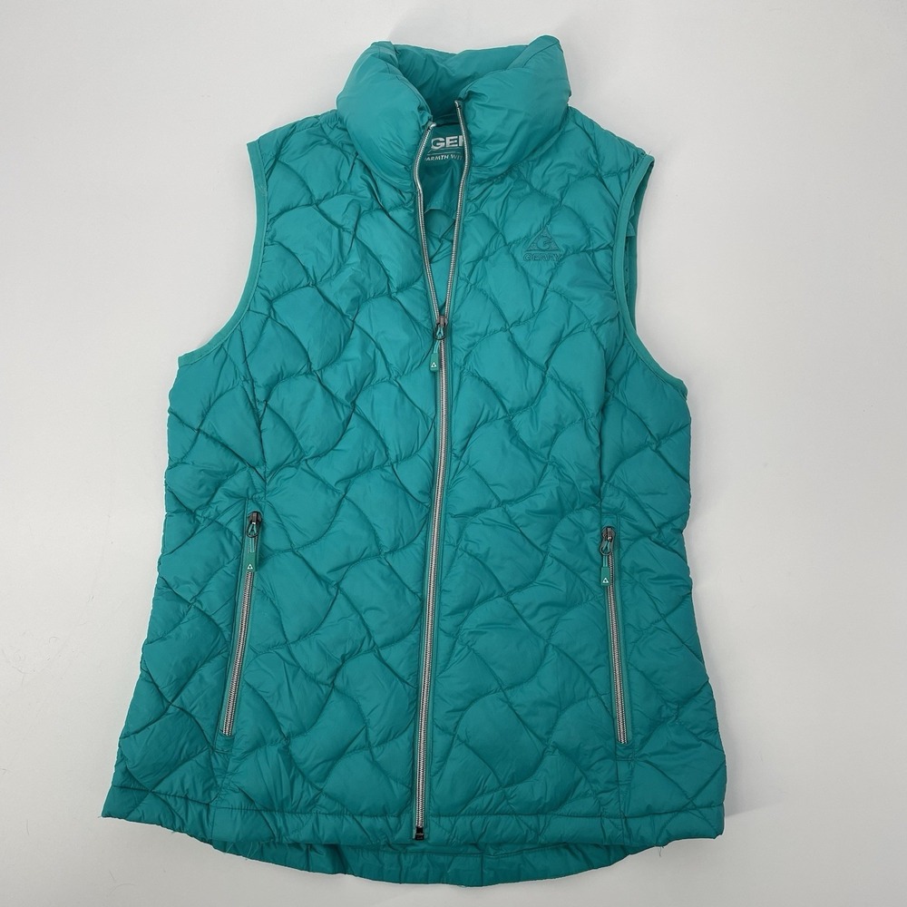 Gerry Women's Teal Down Quilted Vest Size Small Soft Packable Lightweight‎